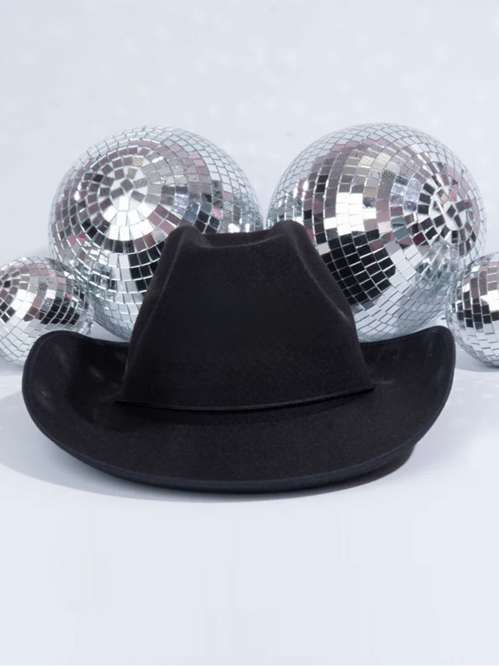 Festive Gal Black Cowboy Hats - Set of 9